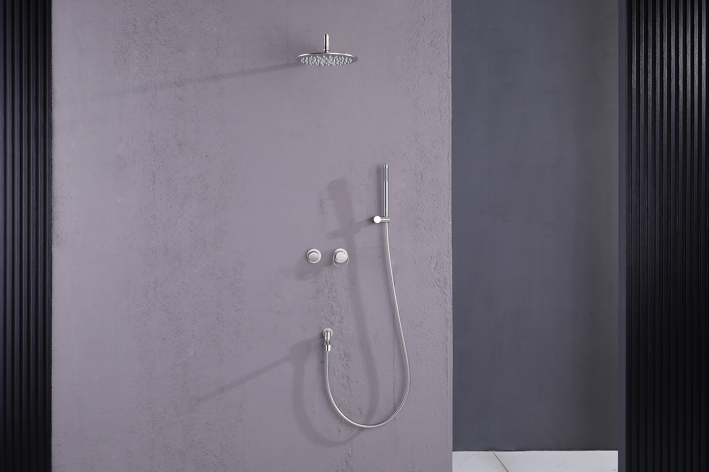 19165-G Смеситель встраиваемый для душа с 3-функ. (САТИН) GANZER (6/1шт)