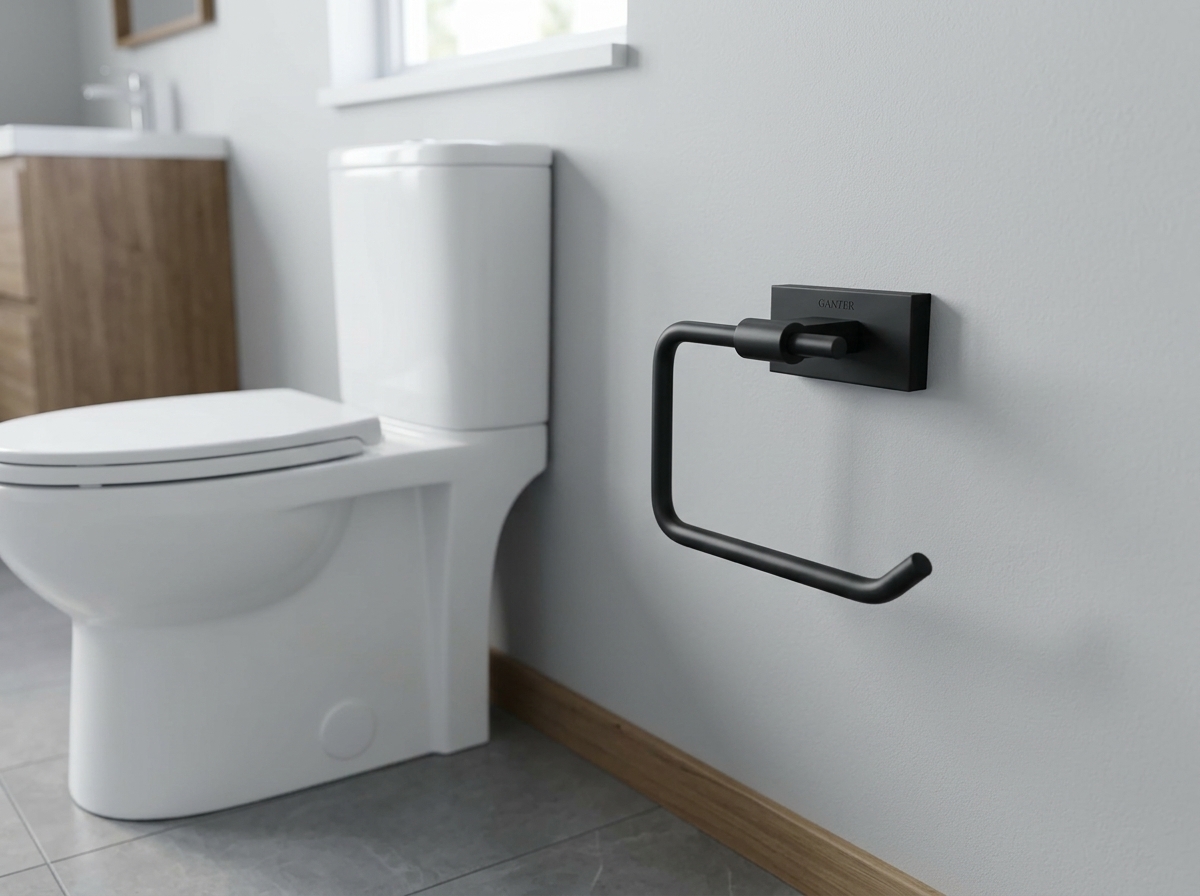 88033-C Б/держатель без крышки (ЧЕРНЫЙ) GANZER (20/1шт)