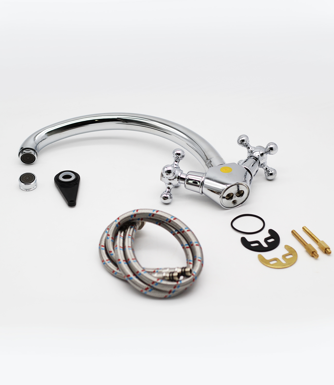 09021 Смеситель двухвентельный для кухни "GANZER"  (10/1шт)