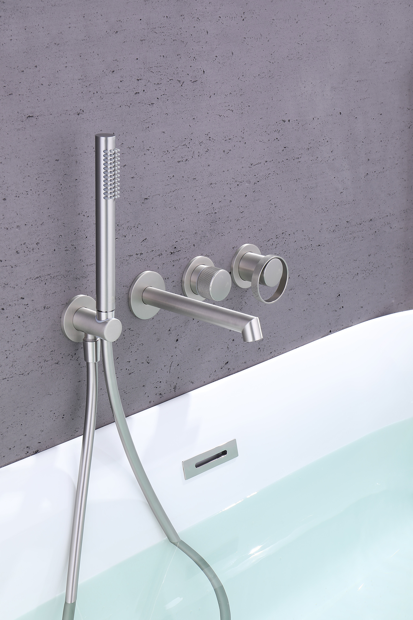 19134-G Встроенный смес. для ванны  (САТИН) GANZER  (6/1шт)