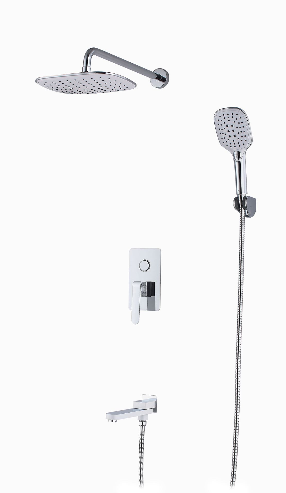 26065-F Встроенный смес для душа с 3-функ. (бел.+хром) "GANZER"  (5/1шт) Л/К