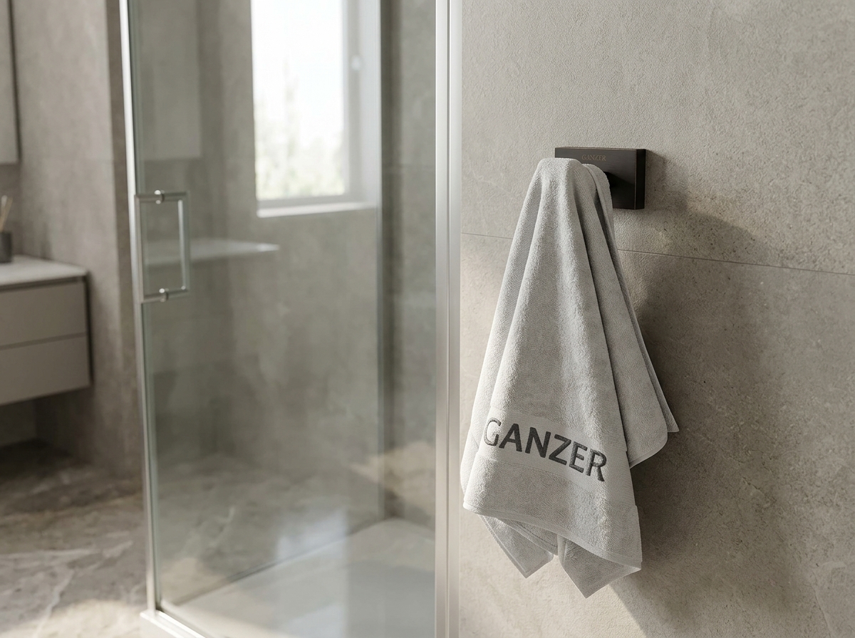 88051-C Крючок одинарный (ЧЕРНЫЙ)  GANZER  (20/1шт)