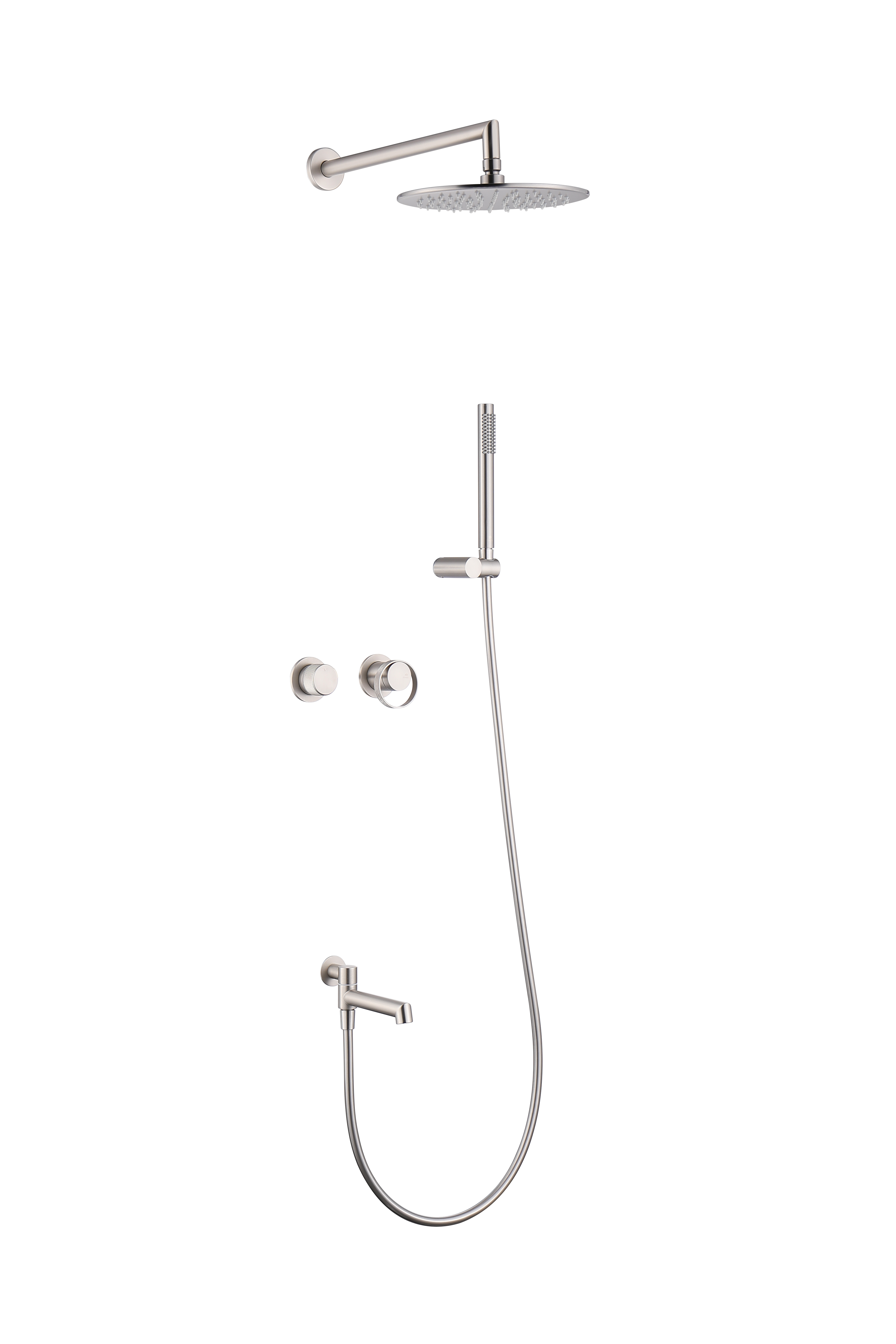 19165-G Смеситель встраиваемый для душа с 3-функ. (САТИН) GANZER (6/1шт)