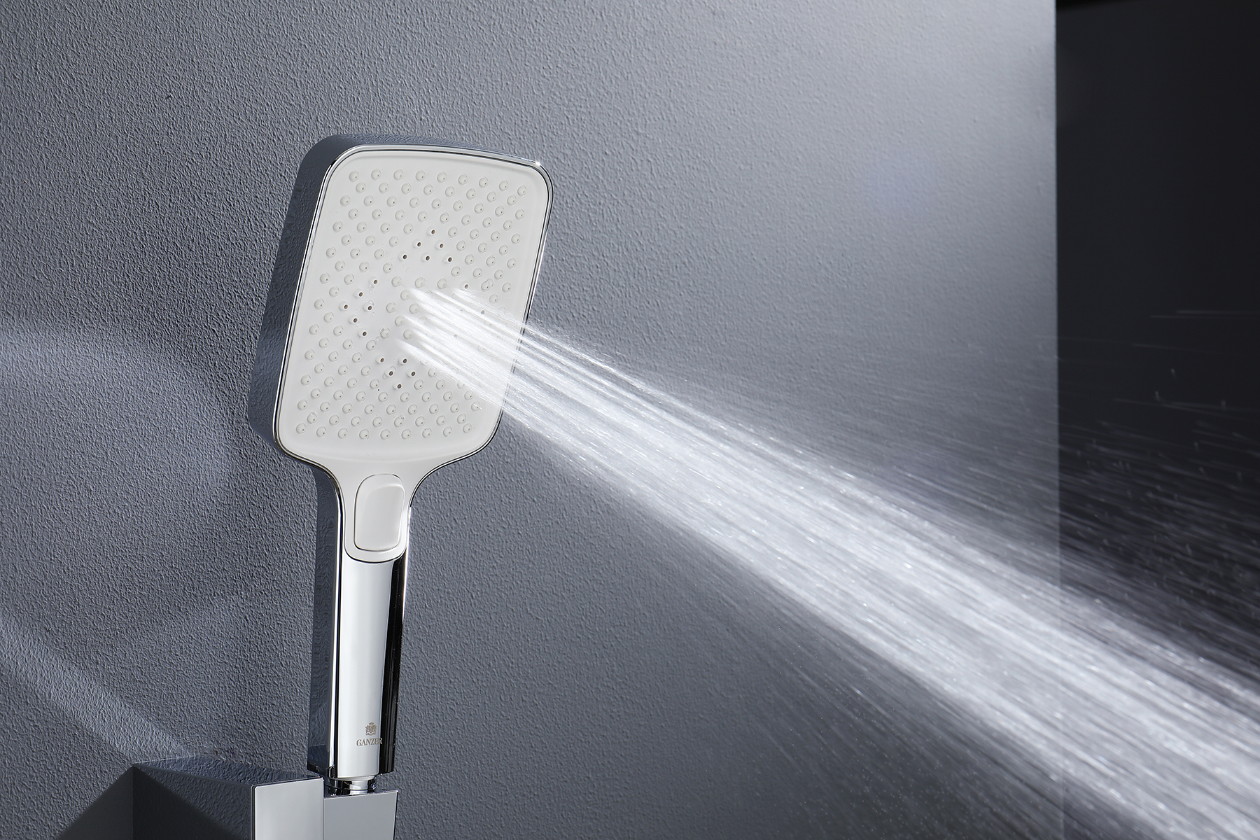 44165-F Смеситель встраиваемый для душа с 3-функ. (Белый/Хром) GANZER (6/1шт)