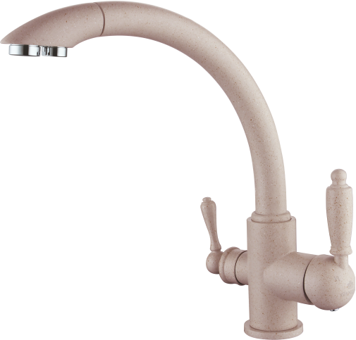 16031-G Смеситель для кухни с фил. САТИН  "GANZER"  (10/1шт)  Л/К