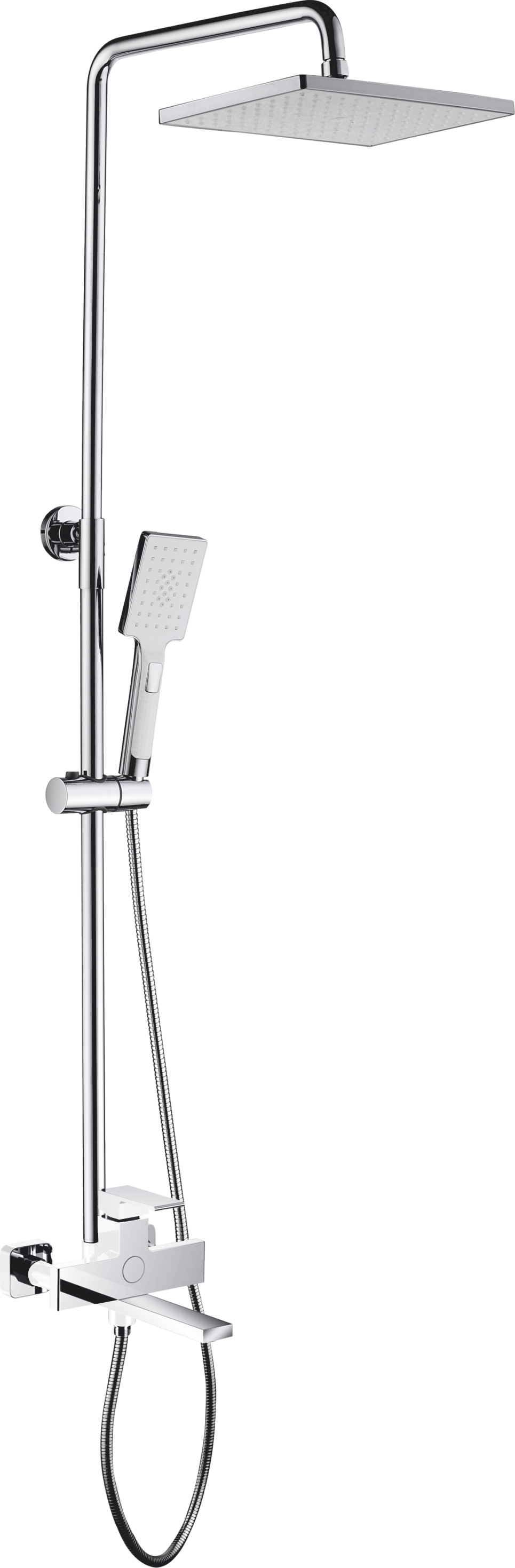 28061-F Душевой релинг (белый,хром) GANZER  (4/1шт) Л/К