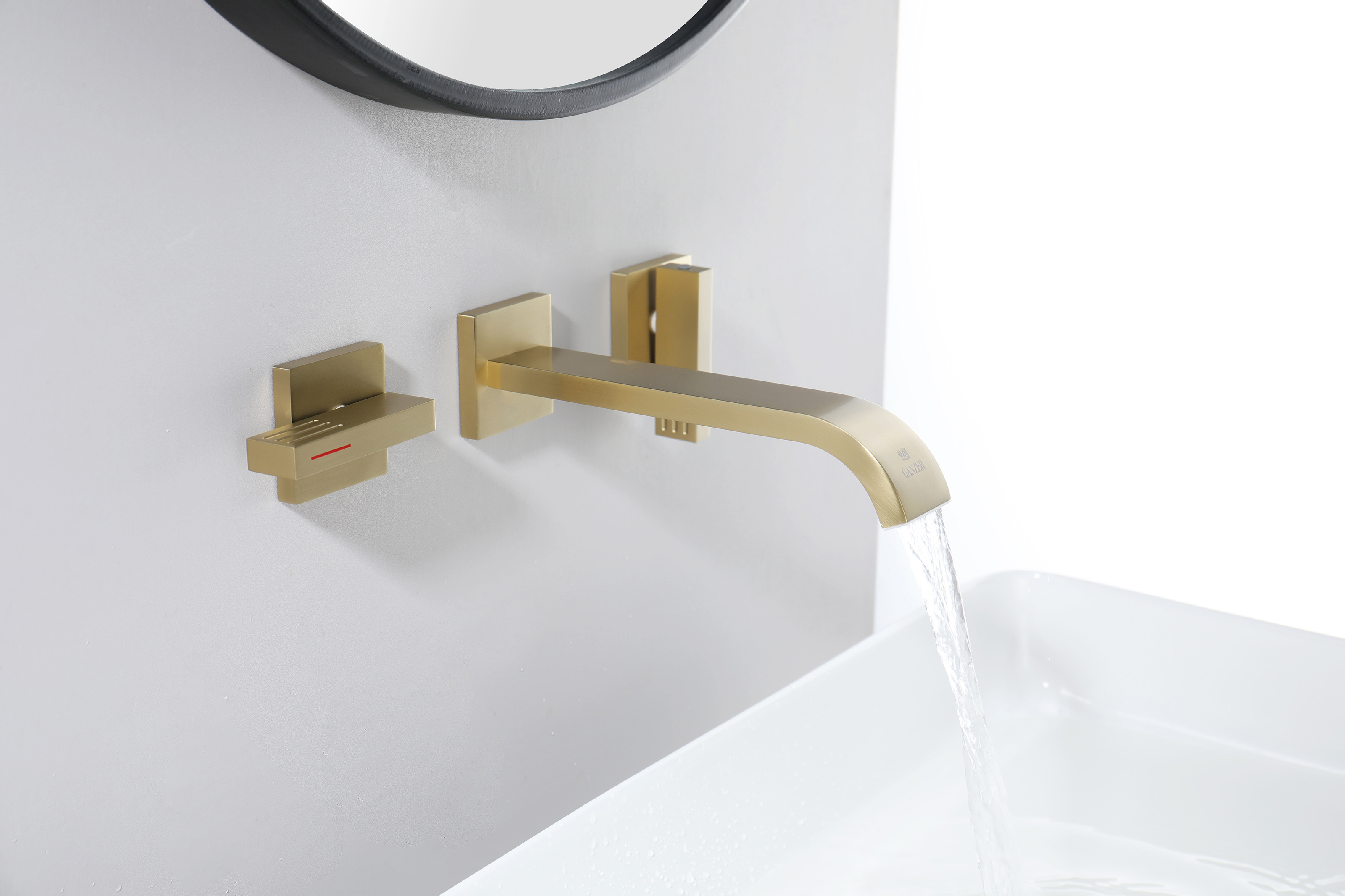 01144-S Смеситель встраиваемый для раковины (Мат. Золото) GANZER (8/1шт)