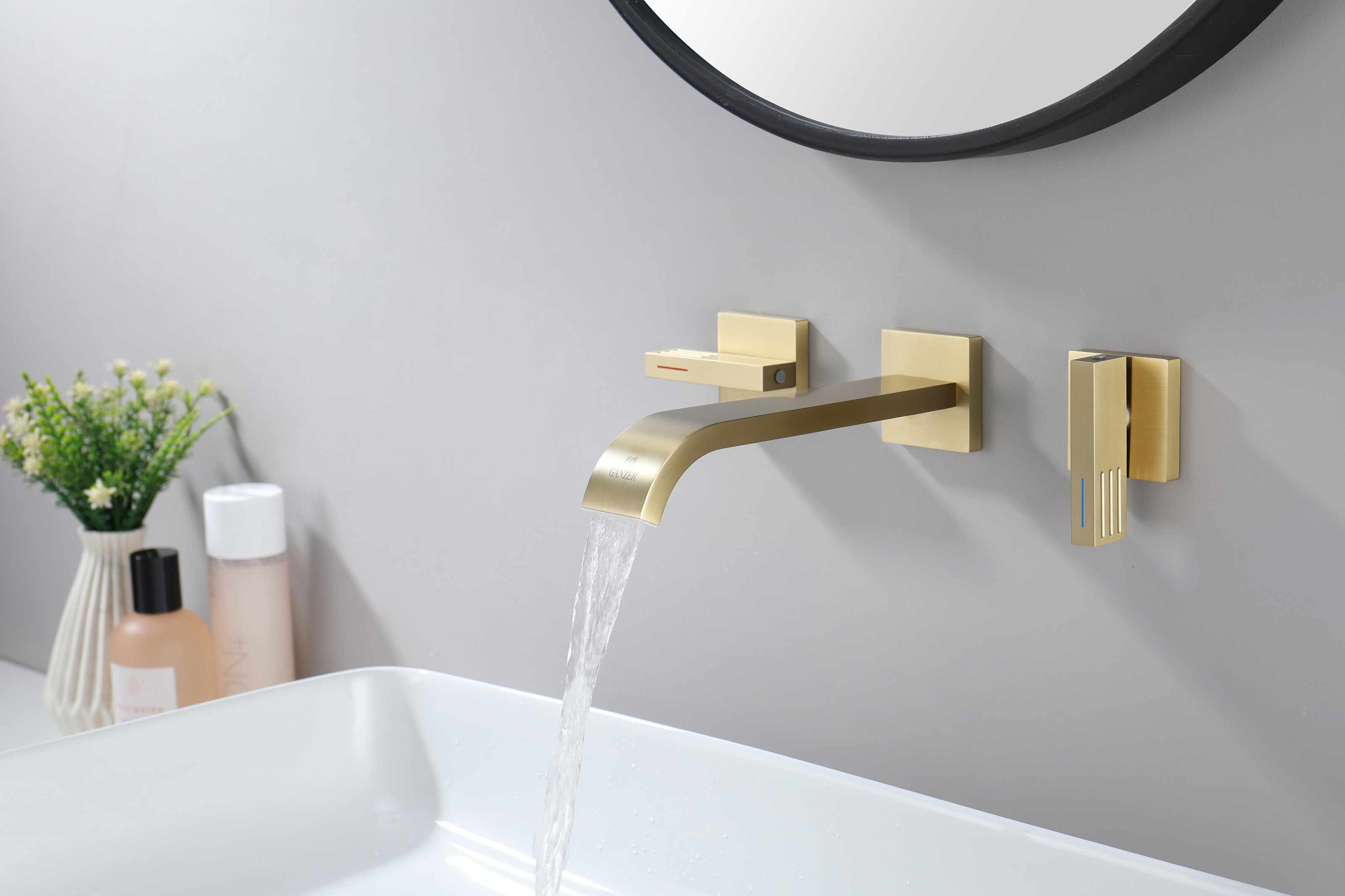 01144-S Смеситель встраиваемый для раковины (Мат. Золото) GANZER (8/1шт)