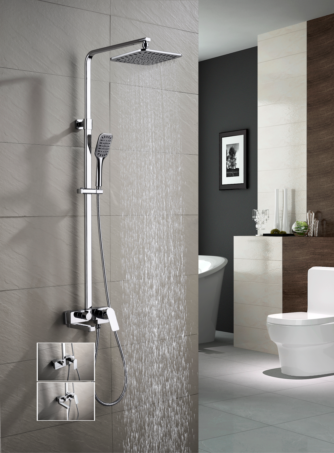 21061 Душевой релинг  GANZER  (4/1шт) 