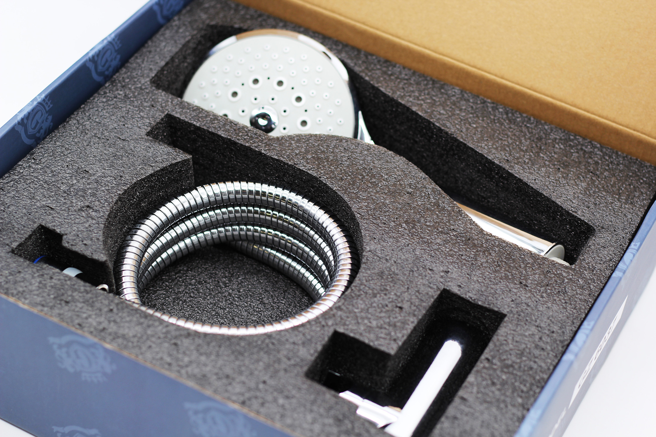 6037 Набор лейка+шланг+держ. (6-функций) GANZER (20/1шт) Л/К