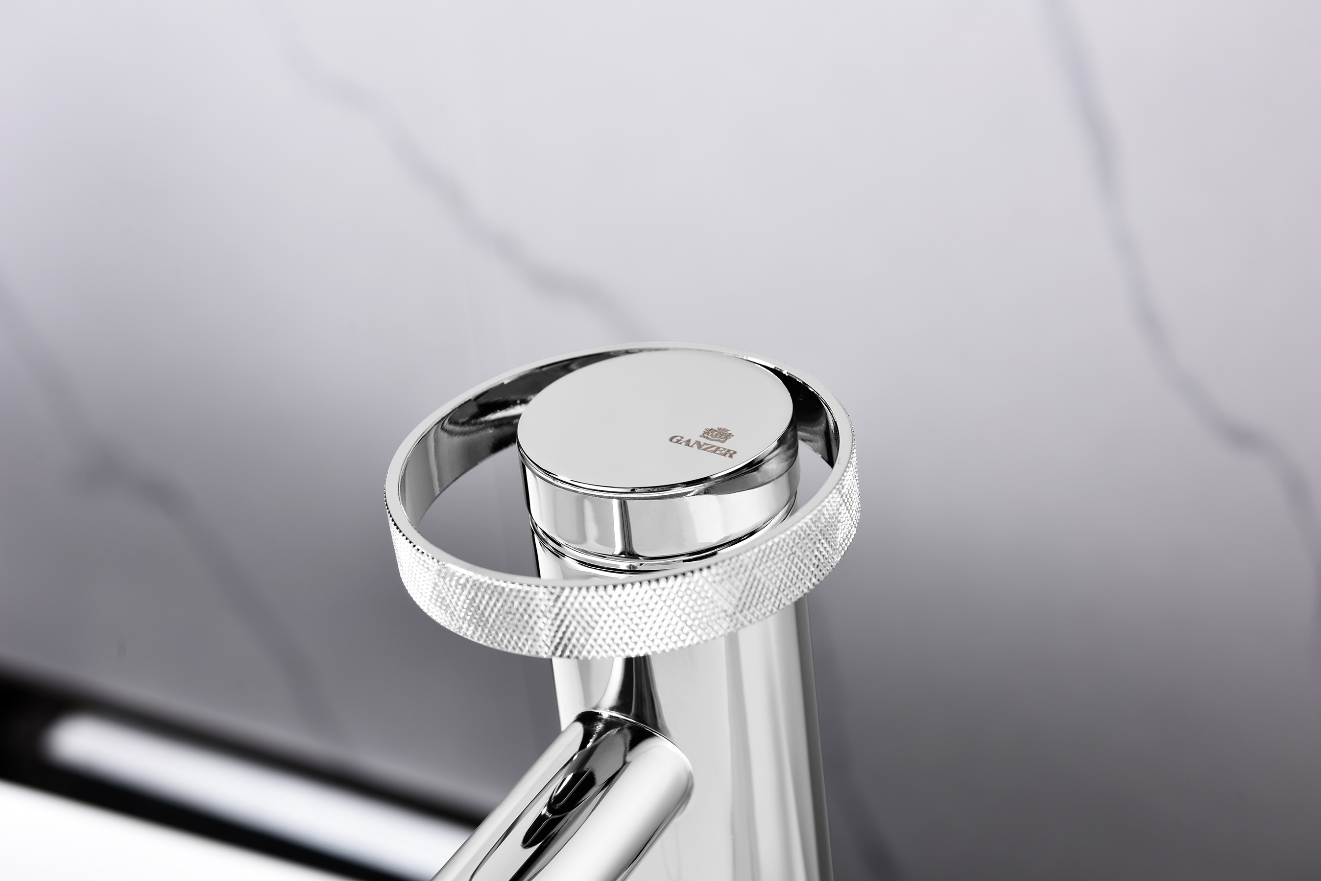 19112 Смеситель од. для раковины-чаши (ХРОМ) GANZER (10/1шт)