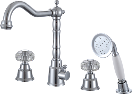 09034 Смеситель на борт ванны (4-отв) "GANZER"  (6/1шт) Л/К