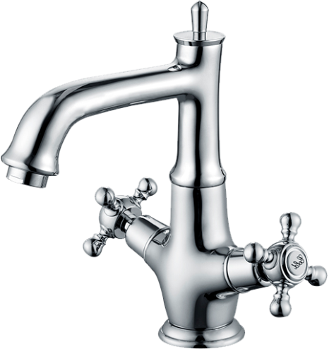 09013  Смеситель двухвент для умывальника  "GANZER  (10/1шт) Л/К