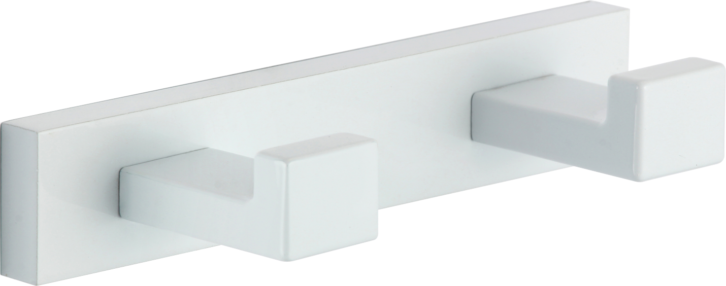 88052-F П/держатель 2 крючка (БЕЛЫЙ) GANZER (20/1шт)