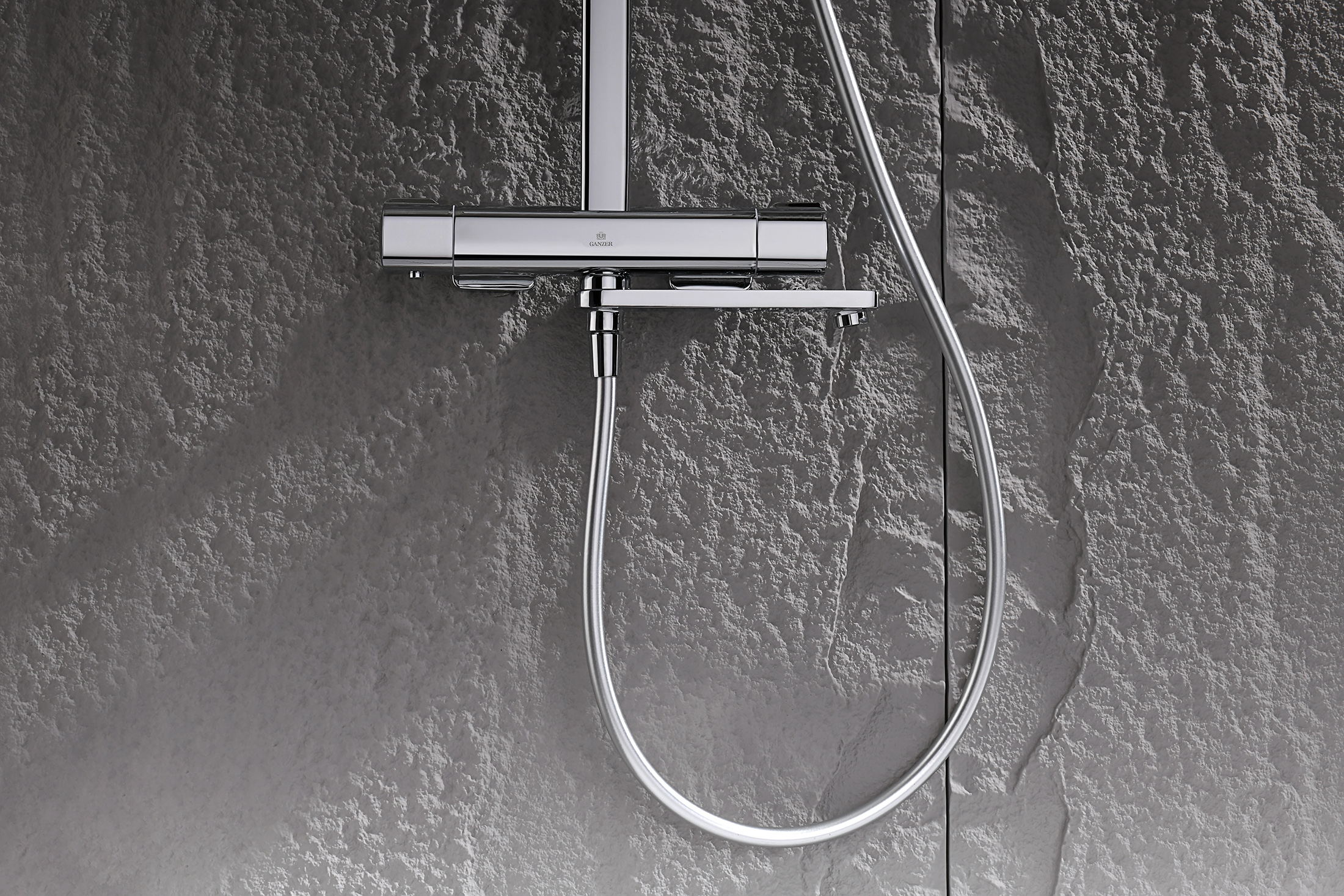 12071 Душевая система с термостатом (ХРОМ) GANZER (5/1шт)