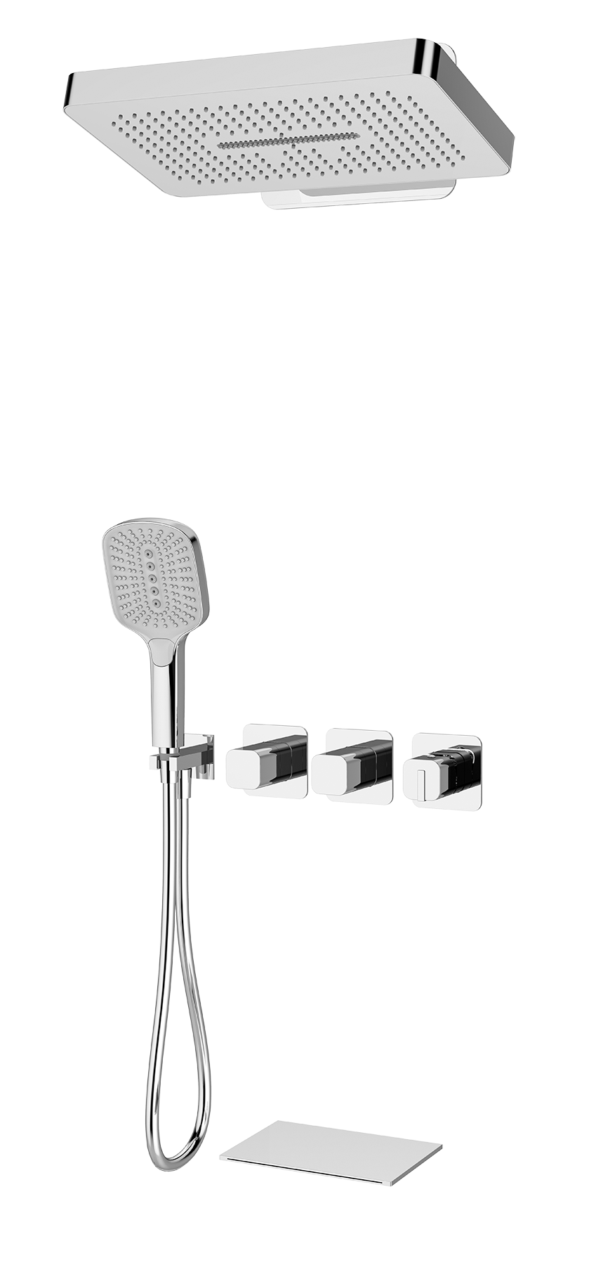 12168 Встроенный смес для душа с 3-функ. (ХРОМ) GANZER  (2/1шт)