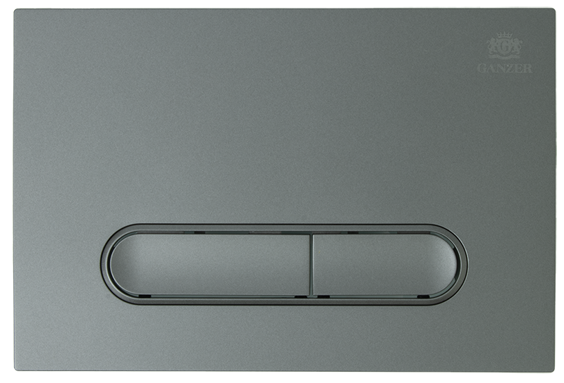 Кнопка для инсталляции с  ПЛОСК. клав. (ГРАФИТ)  GANZER  (24/1шт)