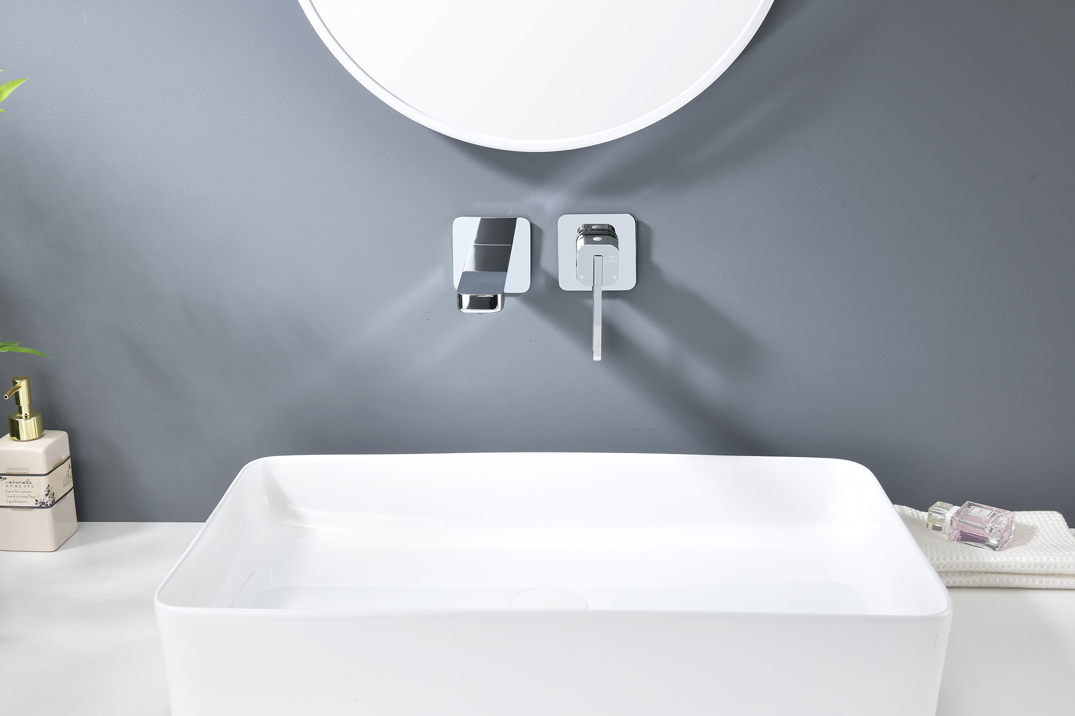 12144 Встроенный смес для рак. (ХРОМ) GANZER  (10/1шт)