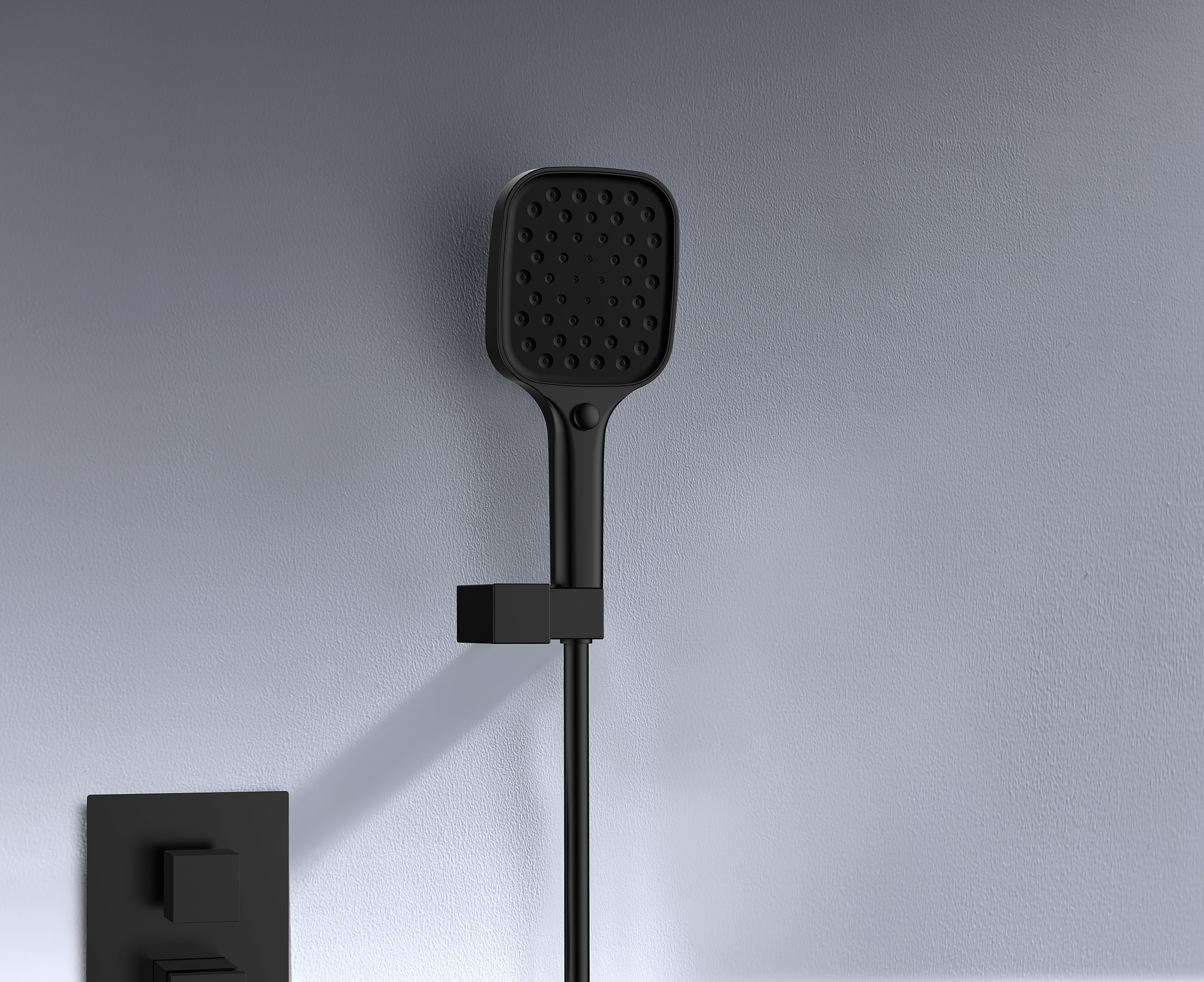 05165-C Смеситель встраиваемый для душа с 3-функ. (ЧЕРНЫЙ) GANZER (6/1шт)