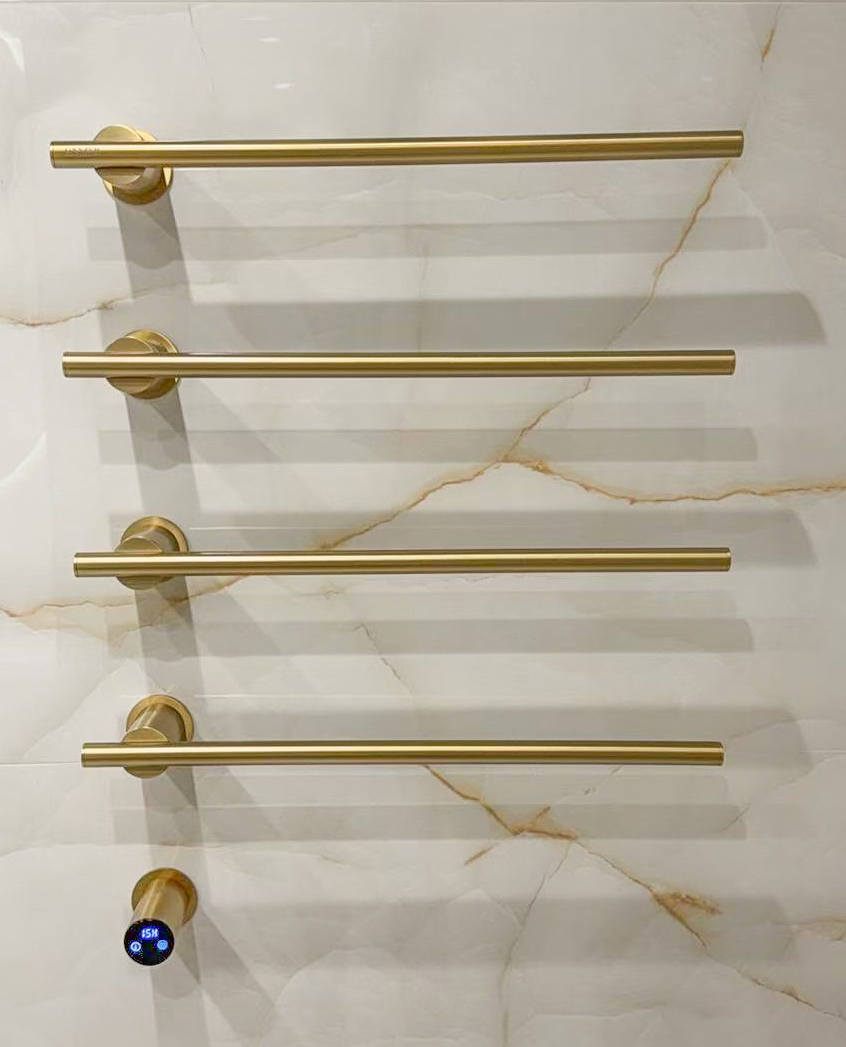 96064-S Встроенный ЭЛ. П-сушител на 4 полки (Мат. Золото)  GANZER (3/1шт)