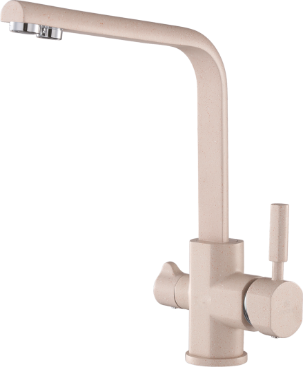 16034-B Смеситель (СВЕТ-БЕЖ.) с фильтром GANZER  (10/1шт)  Л/К