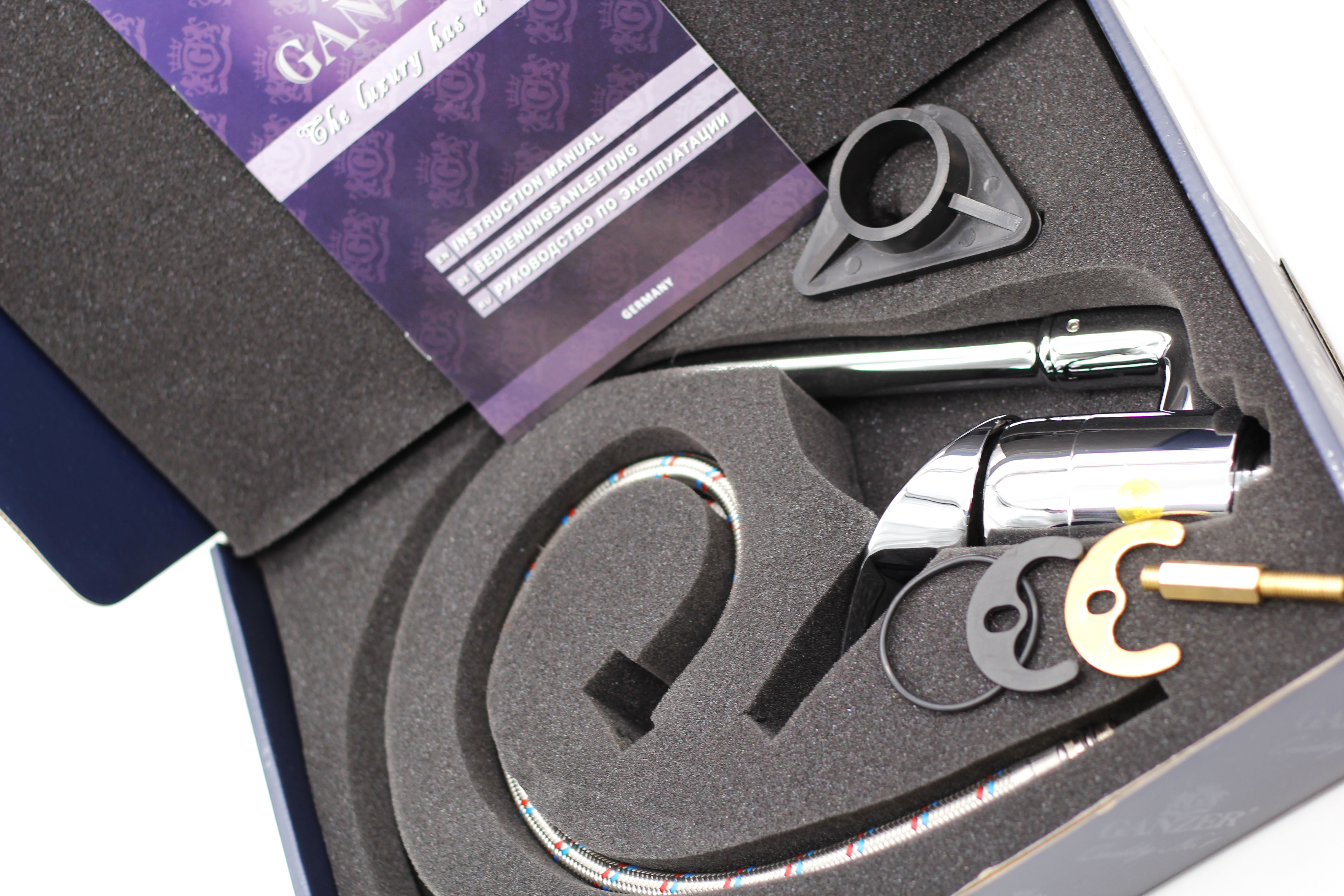 03021 Смеситель однорычажный для кухни "GANZER"  (8/1шт) Л/К