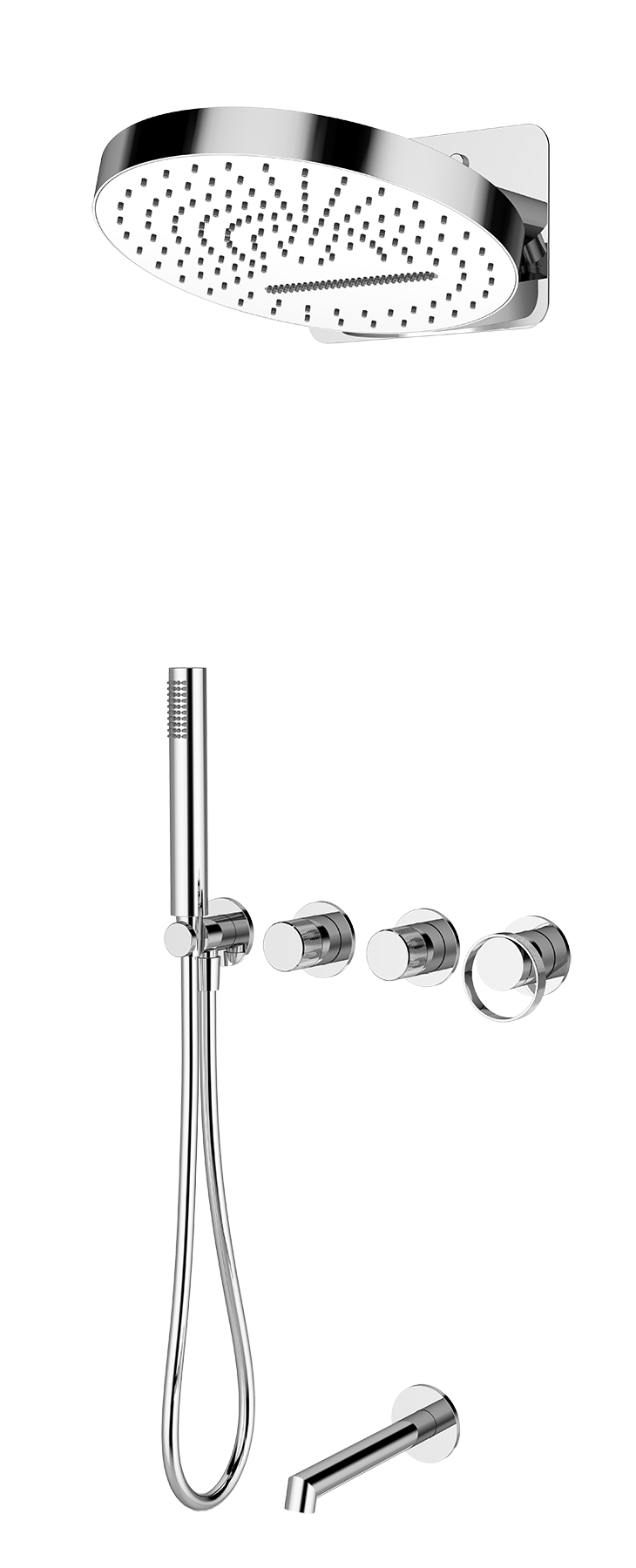 19168 Встроенный смес для душа с 3-функ. (ХРОМ) GANZER  (2/1шт)