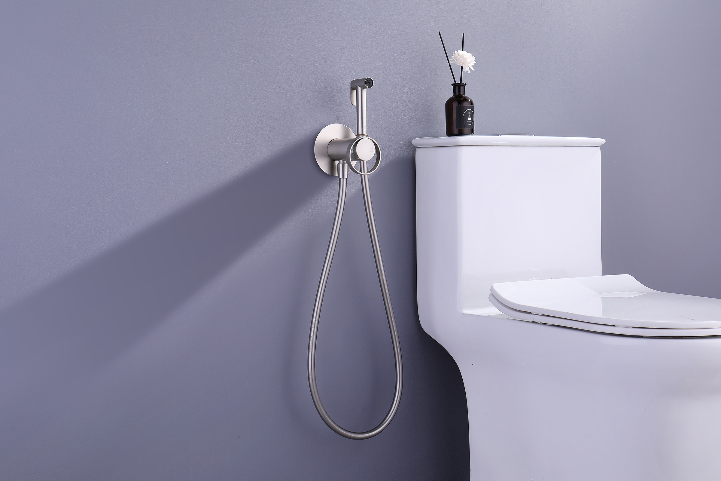 19157-G Смеситель встраиваемый с ГИГ. душем (САТИН) GANZER (10/1шт)