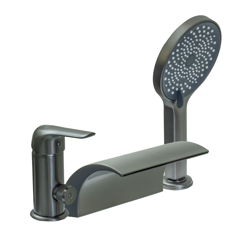 24033-G Смеситель на борт ванны (ГРАФИТ)  GANZER (8/1шт)