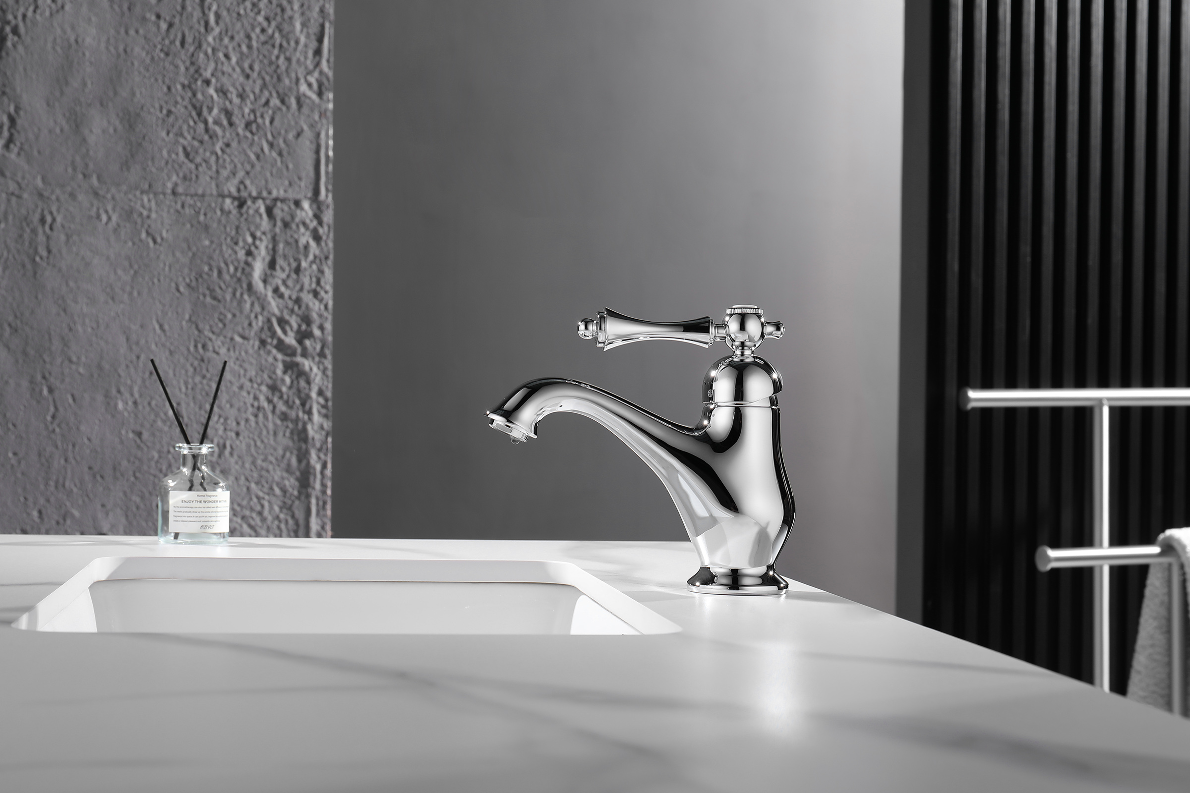 77111 Смеситель для умывальника (ХРОМ)  GANZER  (10/1шт)