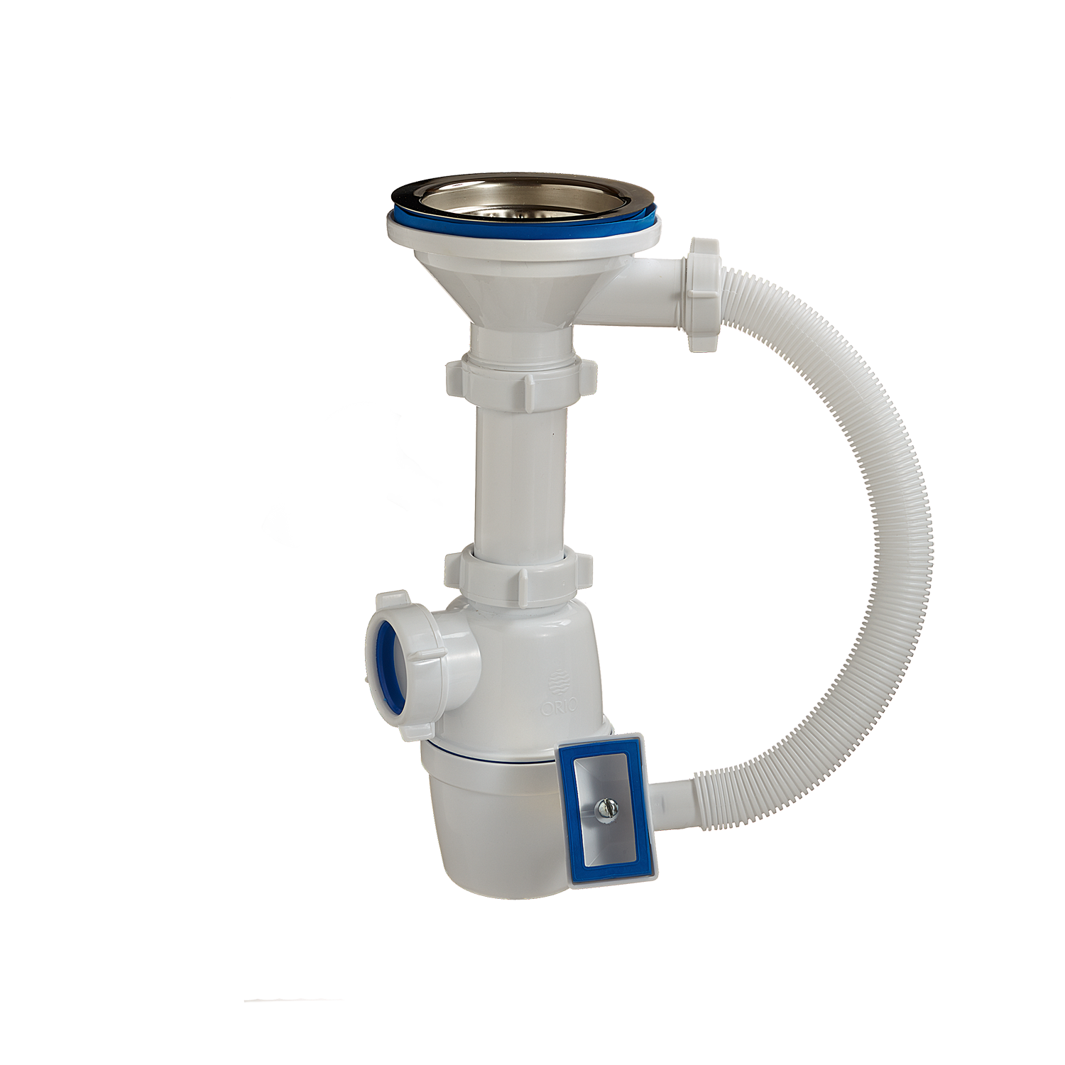 4007 Сифон 3 1/2 40 с переливом ОРИО  (30/1шт) КВАД