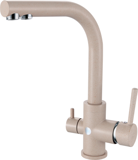 16025-B Смеситель (СВЕТЛО-БЕЖ) с фильт GANZER  (10/1шт)  Л/К