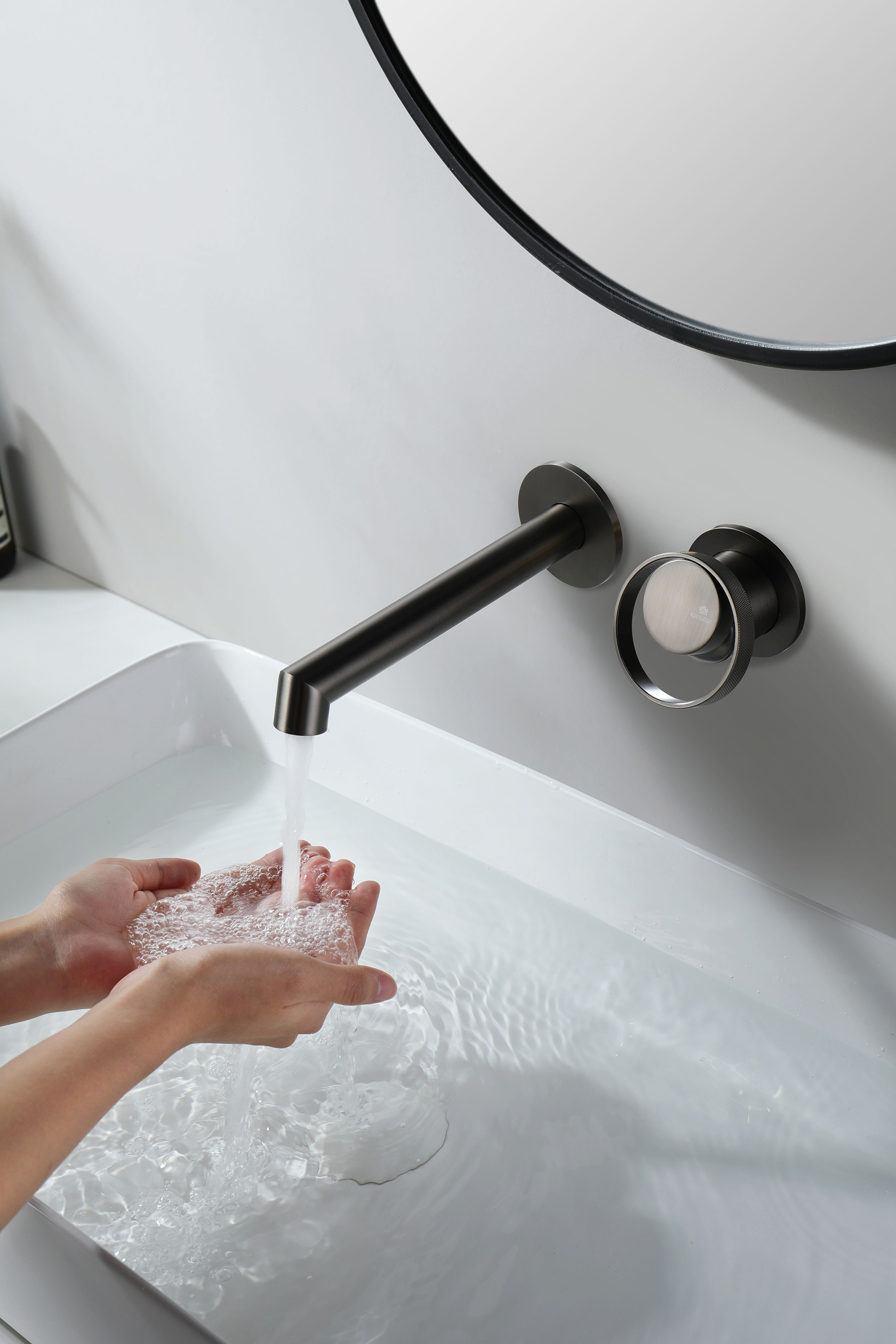 19144-Q Встроенный смес для рак. (ГРАФИТ) GANZER   (10/1шт)