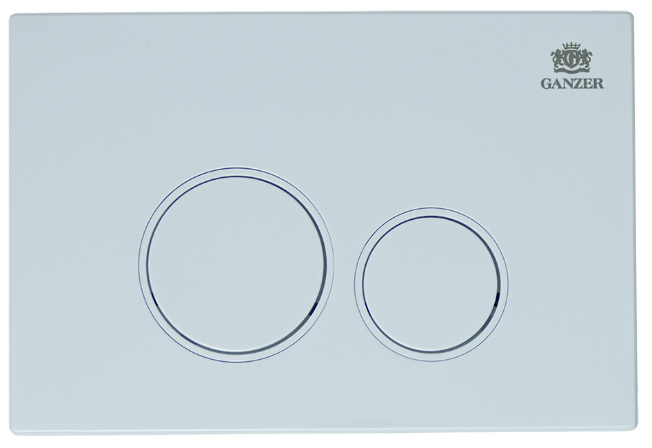 Кнопка для инсталляции с  КРУГ. клав. (БЕЛЫЙ)  GANZER  (24/1шт)