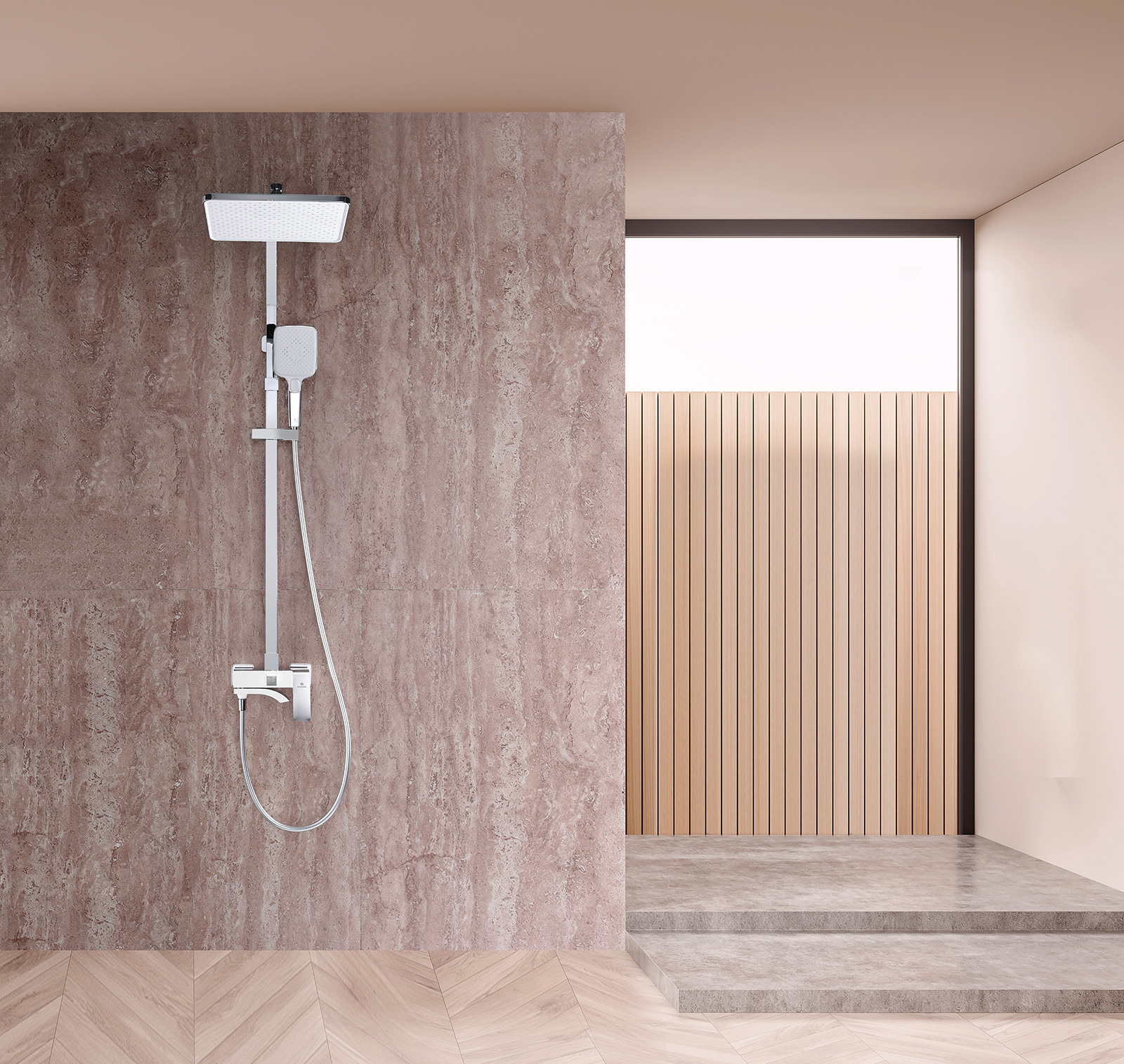 44161-F Душевая система (БЕЛЫЙ) GANZER (5/1шт)