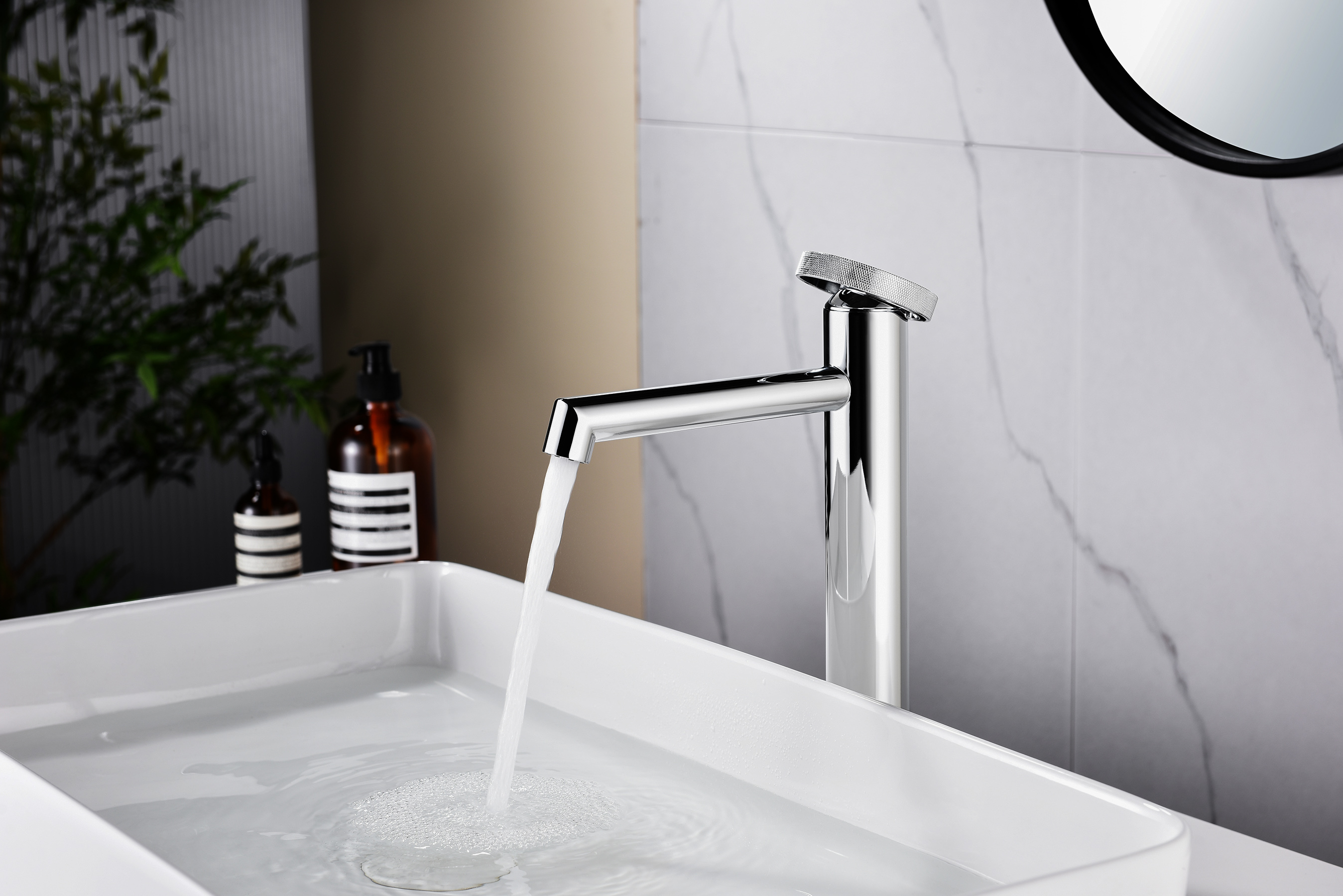 19112 Смеситель од. для раковины-чаши (ХРОМ) GANZER (10/1шт)