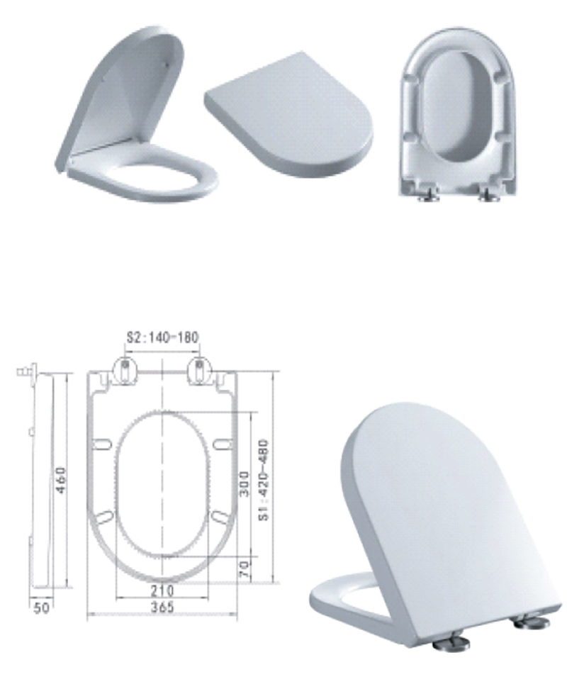 Крышка для унитаза с МИКРОЛИФТОМ (БЕЛЫЙ, д.460мм*ш.365мм) GANZER  (8/1шт)