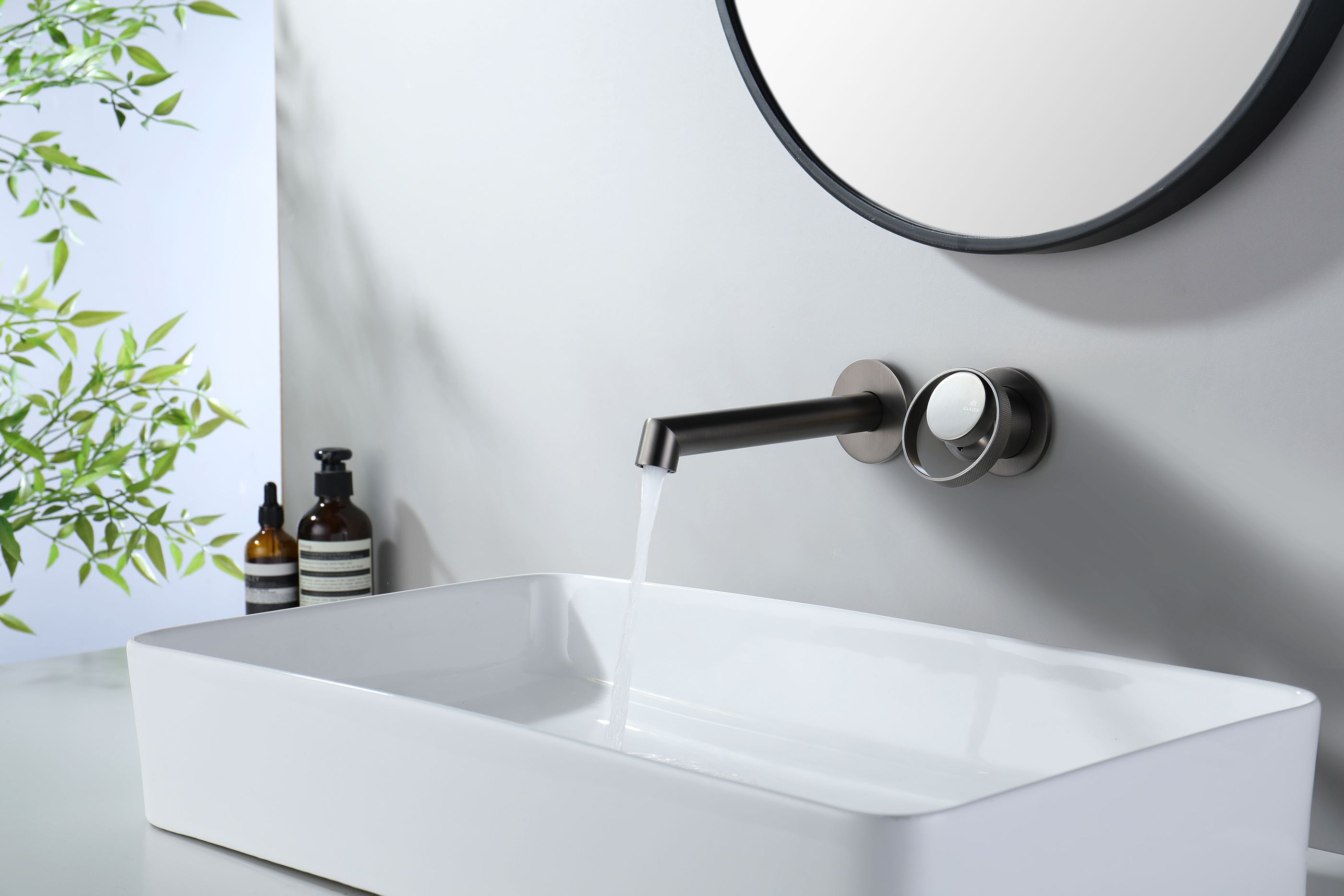 19144-Q Встроенный смес для рак. (ГРАФИТ) GANZER   (10/1шт)