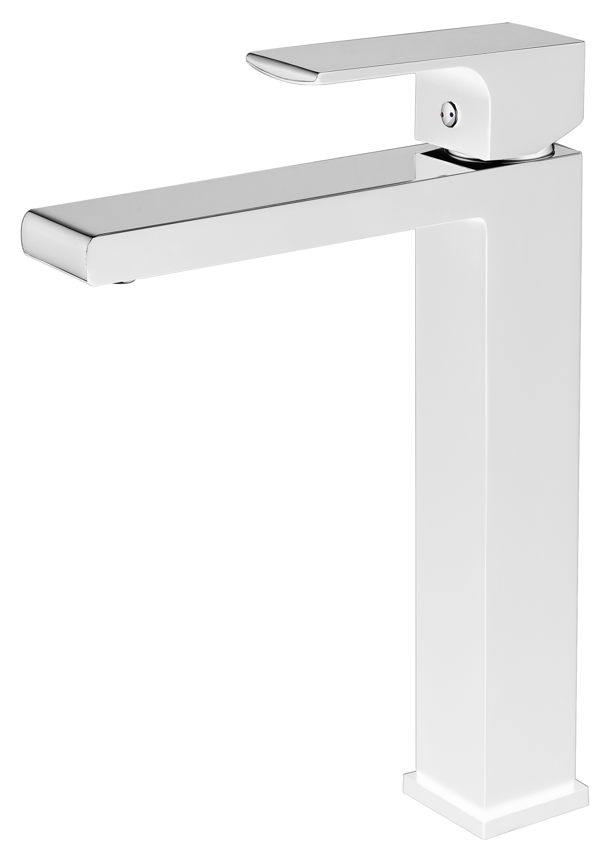 28012-F Смес. для умыв. (ВЫСОКИ БЕЛЫЙ) GANZER  (10/1шт) Л/К