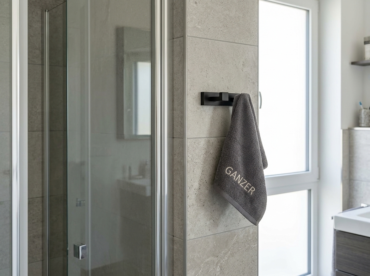 88052-C П/держатель 2 крючка (ЧЕРНЫЙ) GANZER (20/1шт)