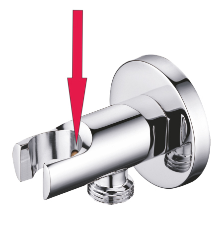 Выход/держ/клапан (круглый, ХРОМ) GANZER
