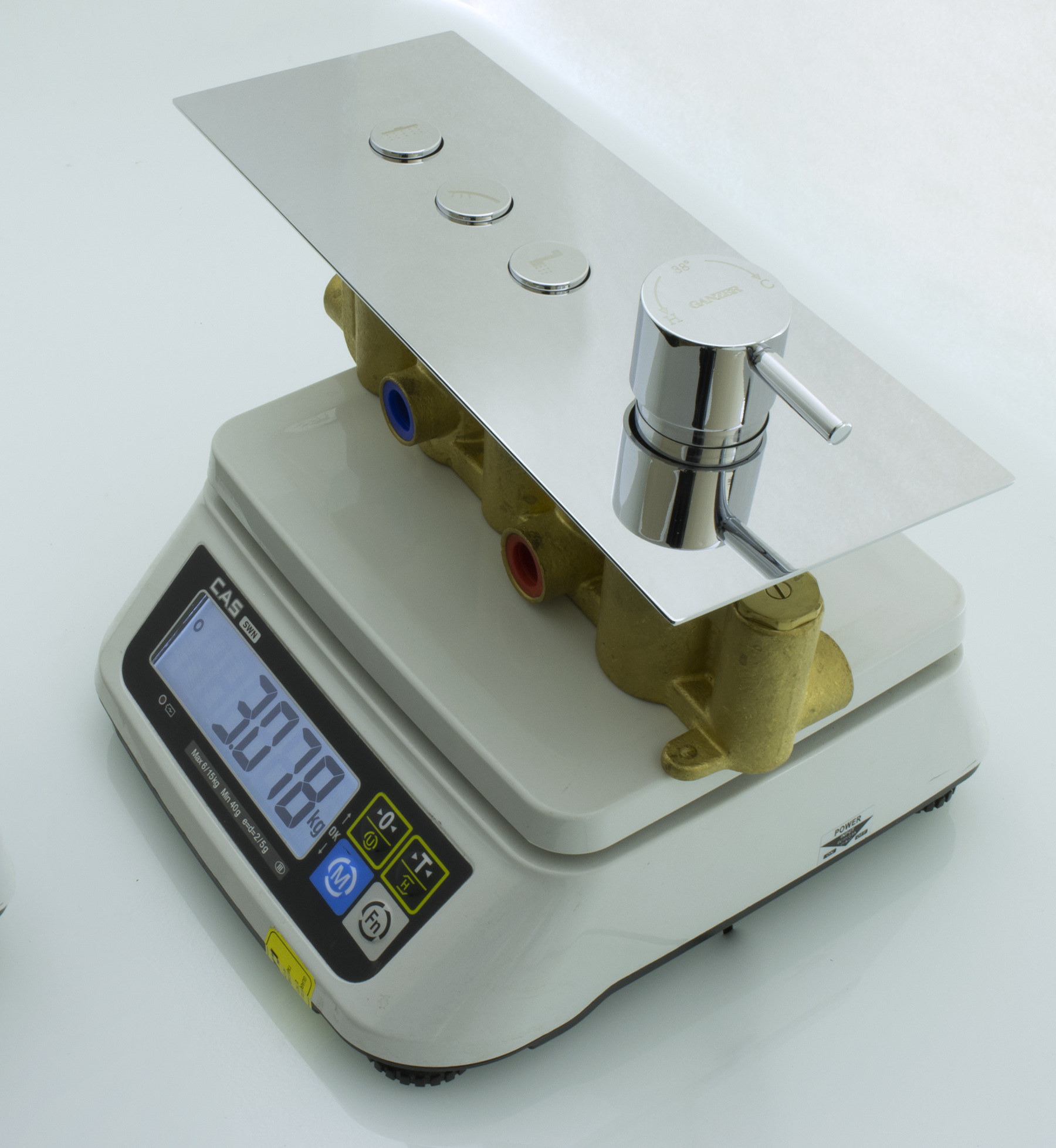 55056 Вст. смес для душа с 3-функ.(квадрат) "GANZER"  (6/1шт)