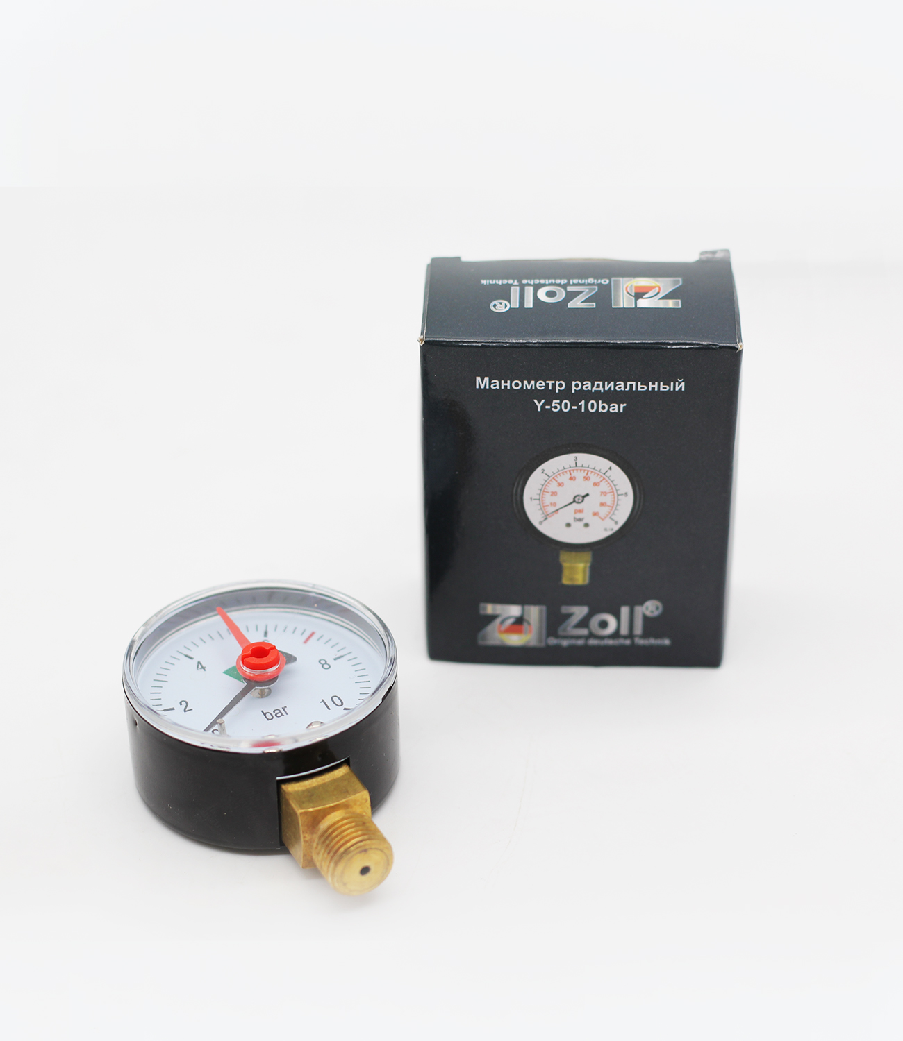 Манометр вертикальн (СНИ/РАД) Ф50мм 10 бар  ЗОЛЛ (100/1шт)