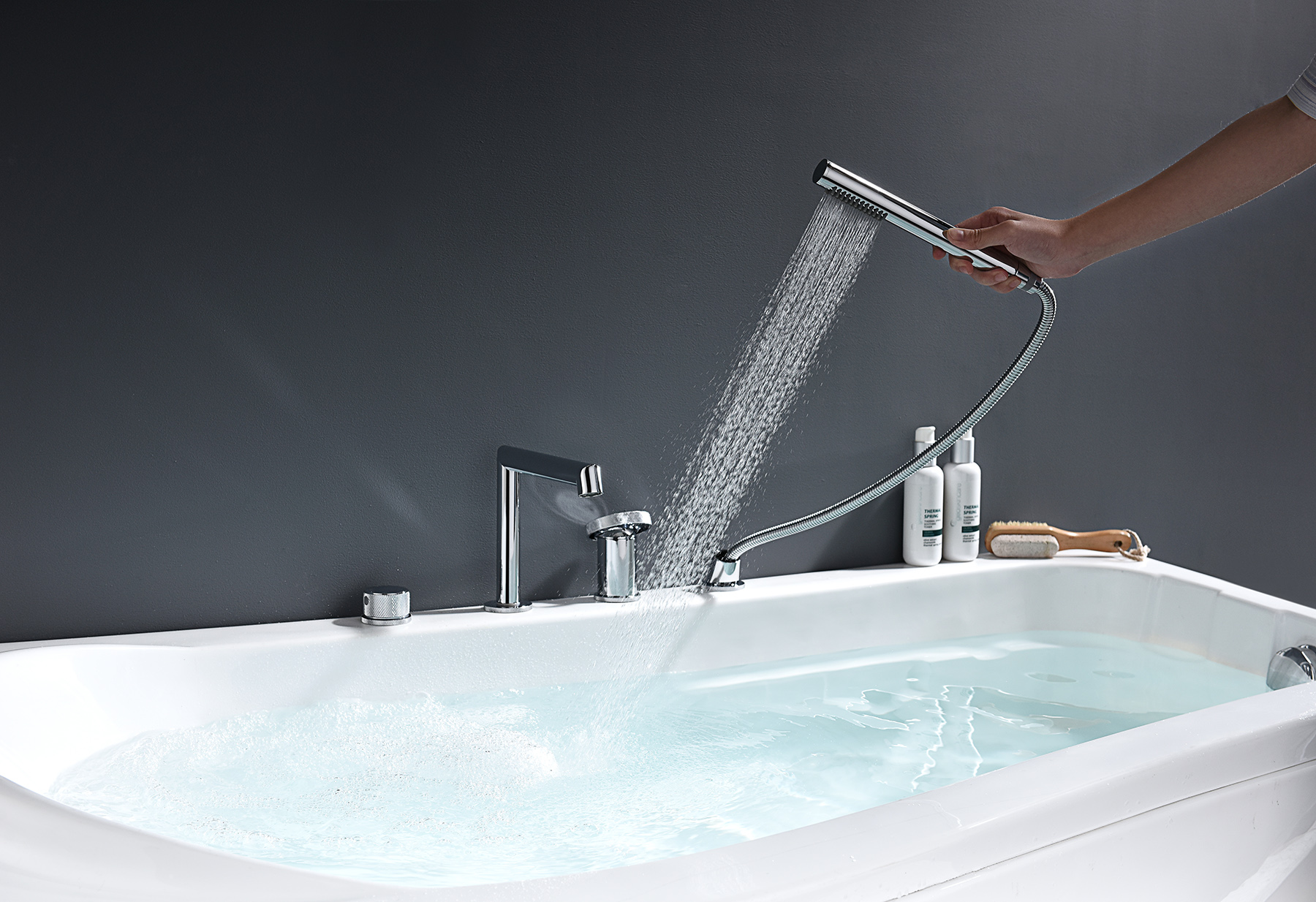 19133 Смеситель на борт ванны (4-отв,ХРОМ)  GANZER (6/1шт)