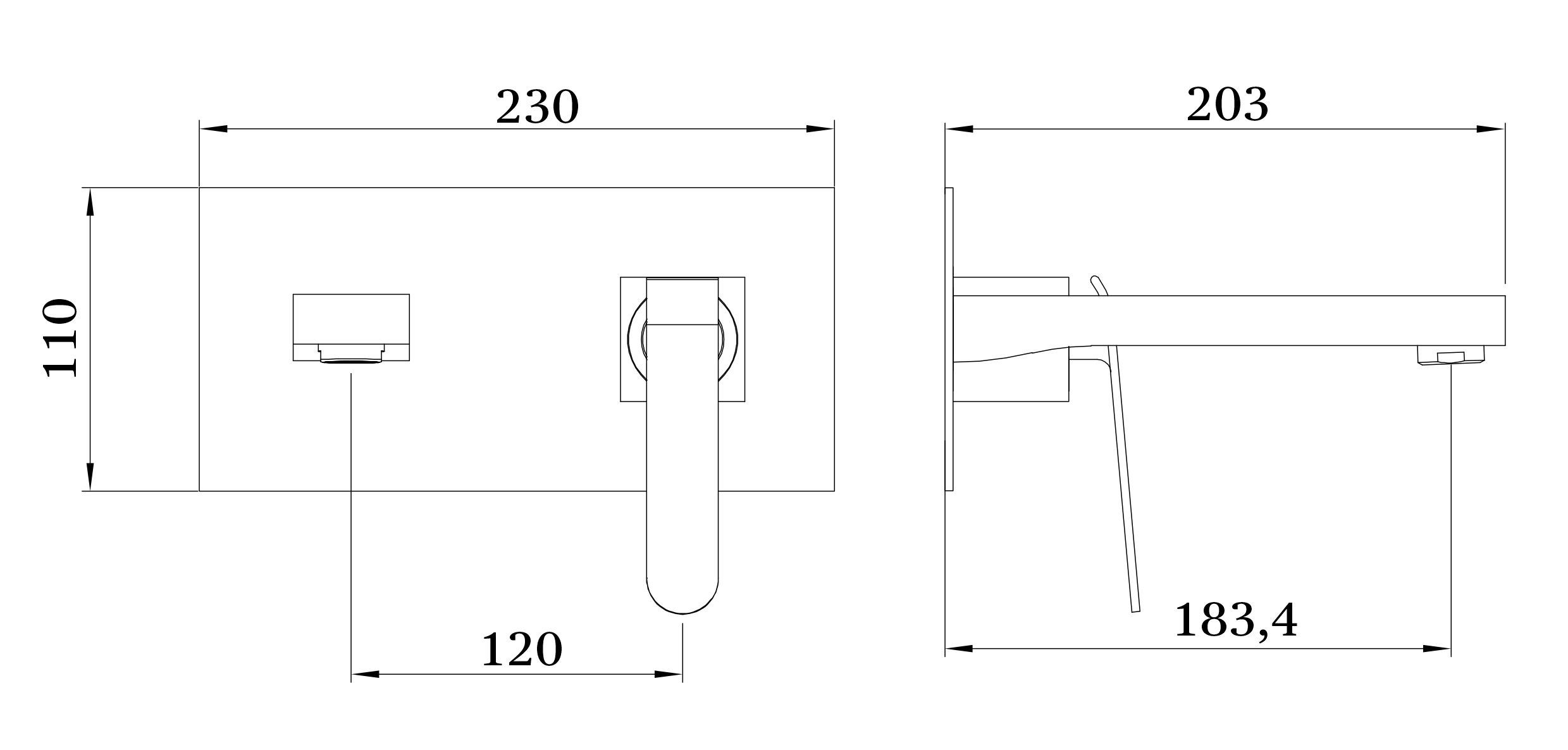 26044-F Смеситель вст. для раковины (бел.+хром) "GANZER"  (8/1шт) Л/К