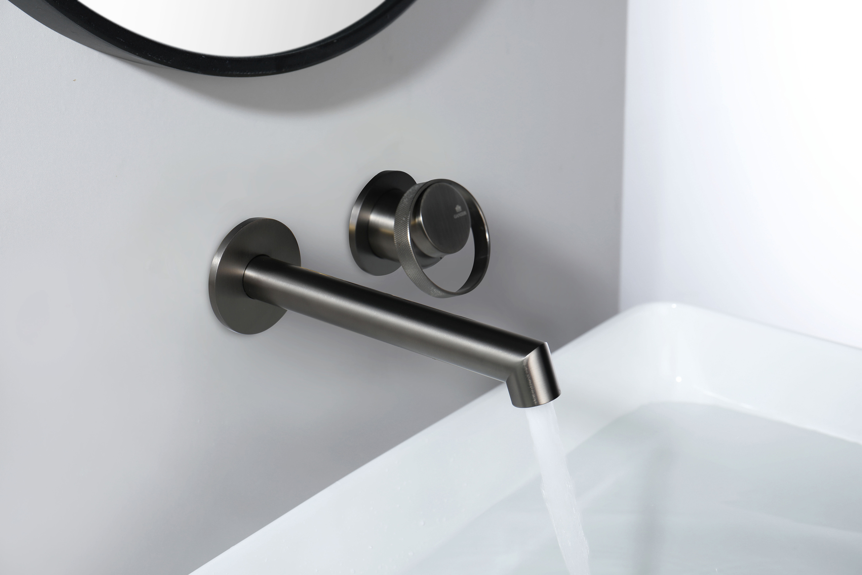 19144-Q Встроенный смес для рак. (ГРАФИТ) GANZER   (10/1шт)