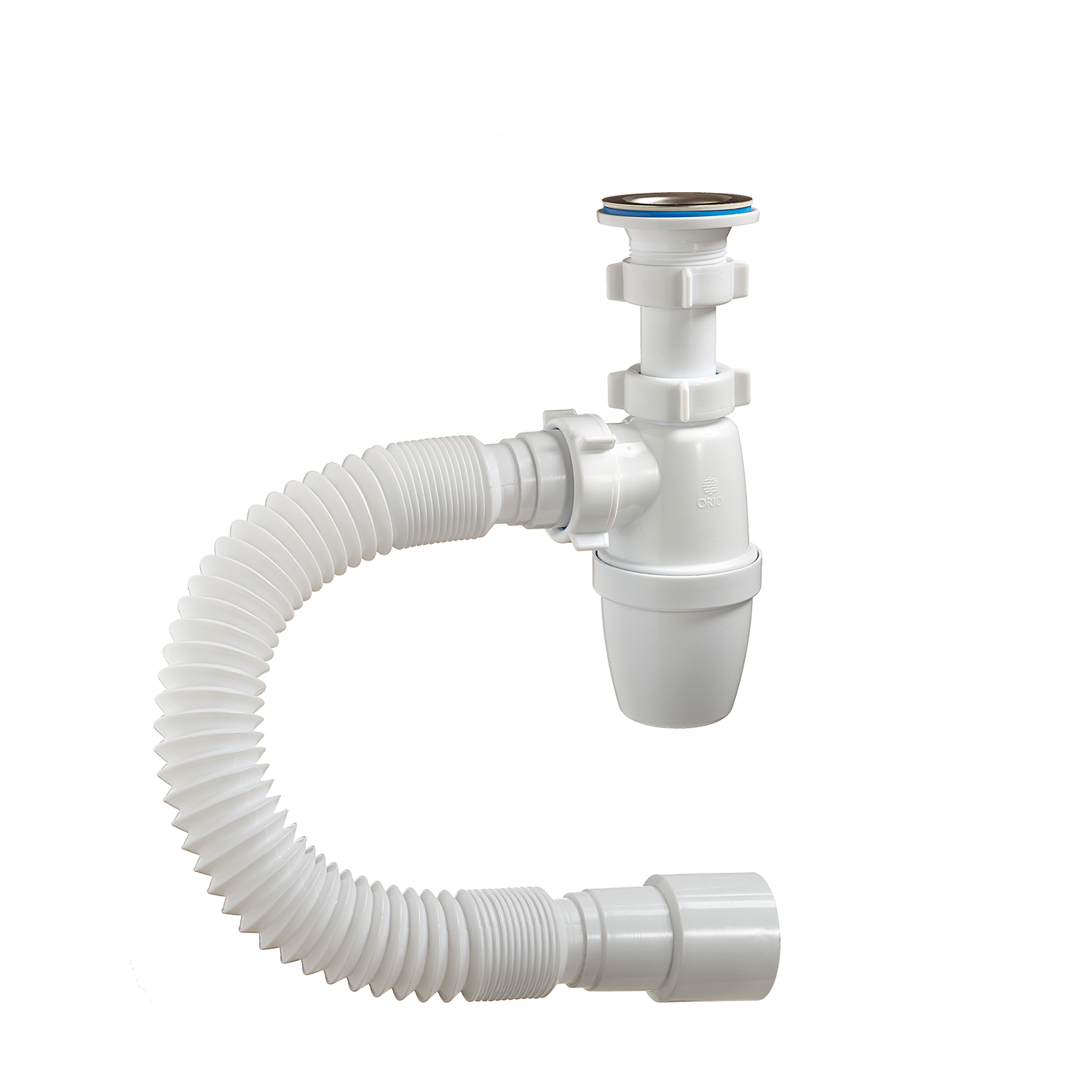 3202 Сифон 1 1/4 с гибкой трубой ОРИО  (40/1шт)
