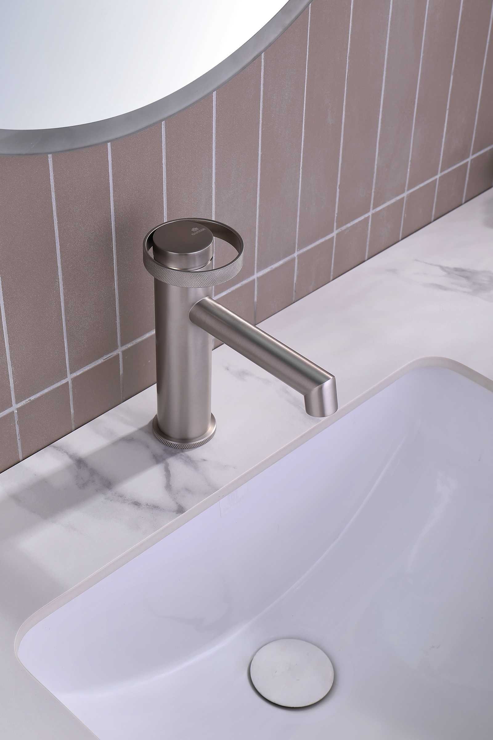 19111-G Смеситель од. для раковины (САТИН) GANZER (10/1шт)