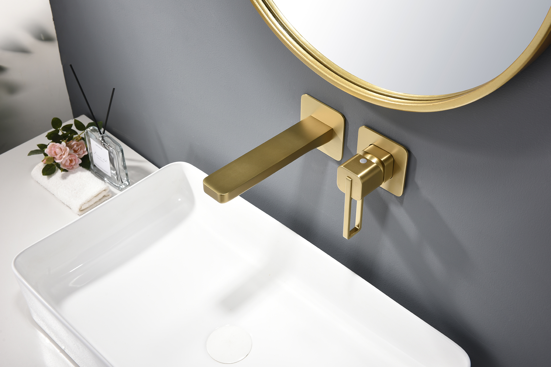 12144-S Встроенный смес для рак. (Мат. Золото) GANZER  (10/1шт)