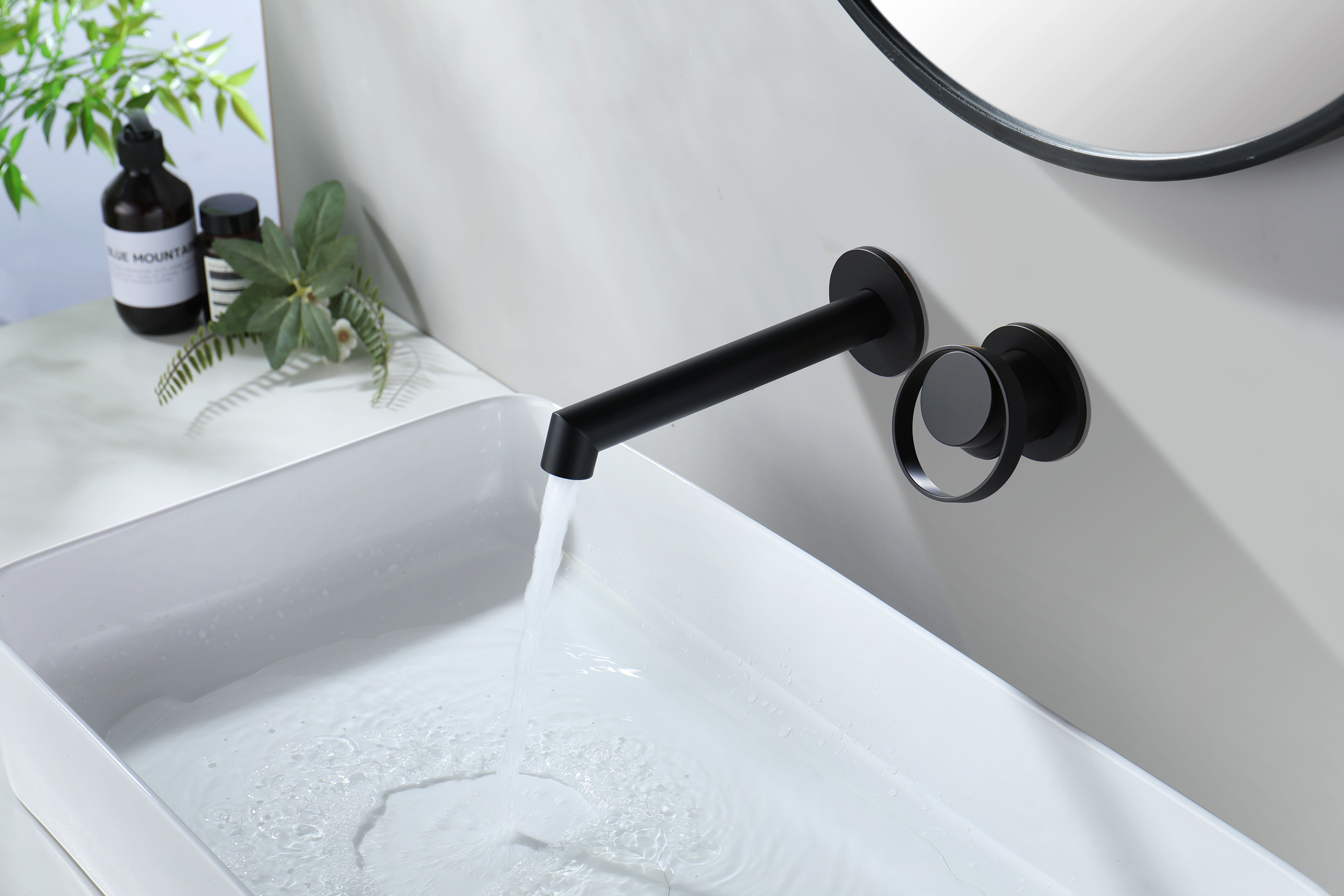 19144-C Встроенный смес для рак. (ЧЕРНЫЙ) GANZER  (10/1шт)